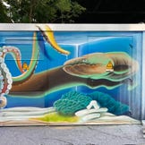 Graffiti Aquarium Zitteraal 3D Auftrag Bahnhofstraße Hof Saale